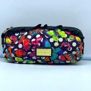 BETSEY JOHNSON colorful butterfly cosmetic bag